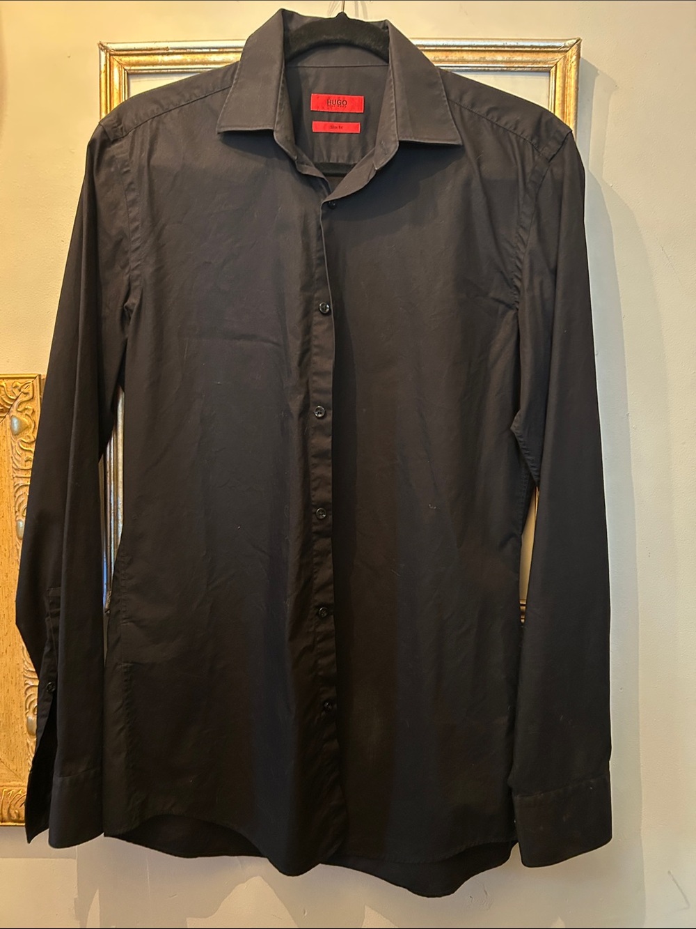 Hugo Boss Men's Slim Fit Black Dress Shirt